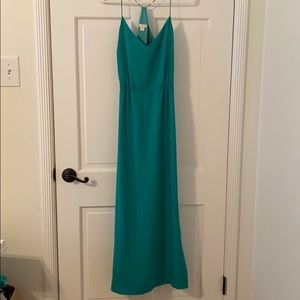 J Crew teal maxi dress